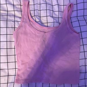 pink cropped r-shirt